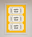 Happy Hour Mustard Framed Wall Art - Hi Society