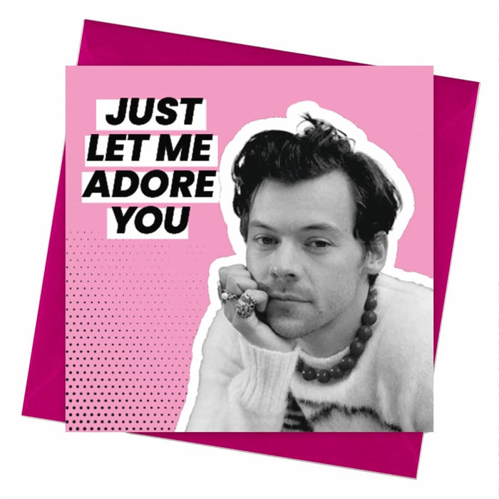 Harry Styles | Just Let Me Adore You Valentines Card - Hi Society