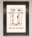 Here For The Coffee Framed Print - Hi Society