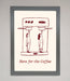 Here For The Coffee Framed Print - Hi Society