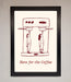 Here For The Coffee Framed Print - Hi Society