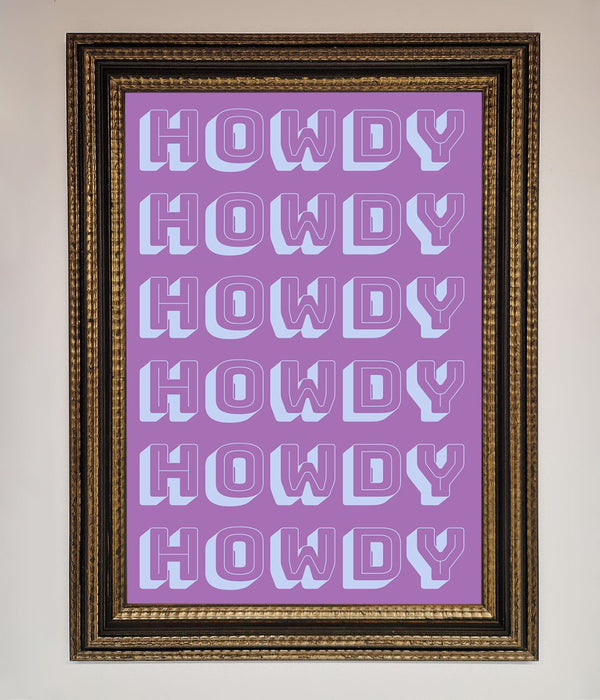 Howdy Howdy Framed Poster - Hi Society