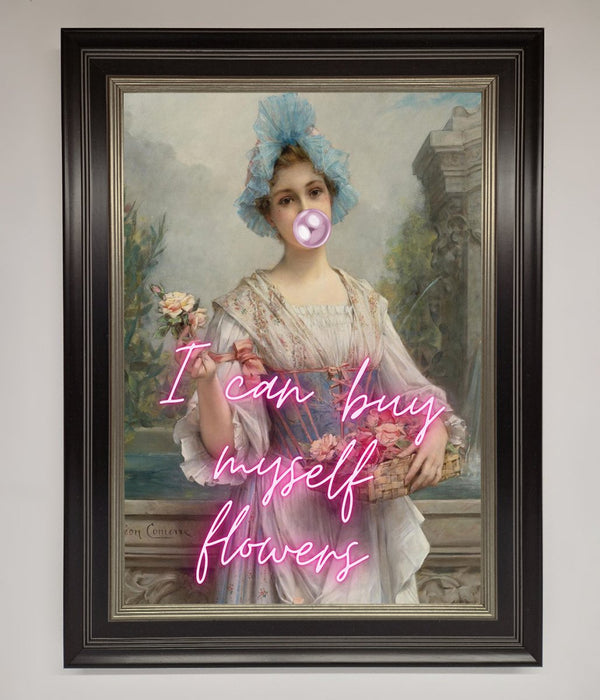 I Can Buy Myself Flowers Framed Print - Hi Society