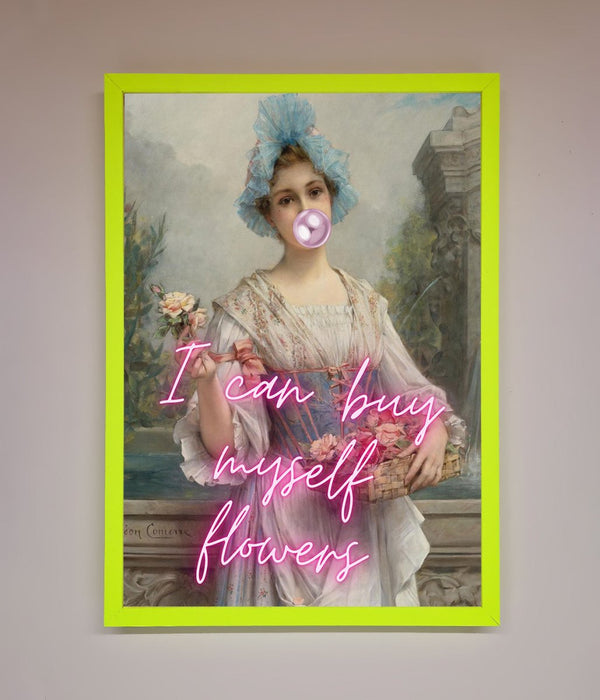 I Can Buy Myself Flowers Framed Print - Hi Society