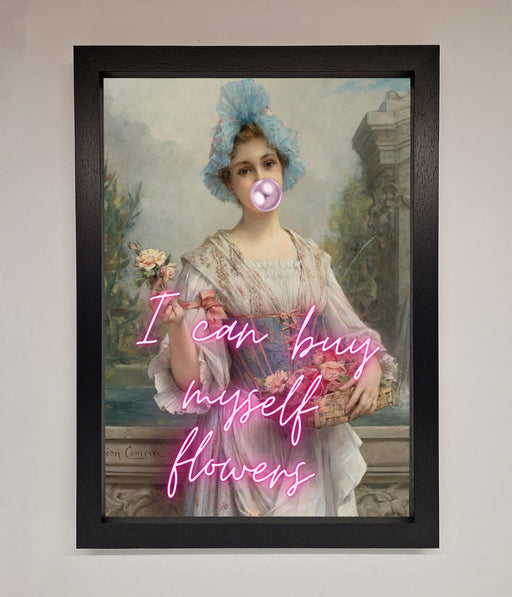 I Can Buy Myself Flowers Framed Print - Hi Society
