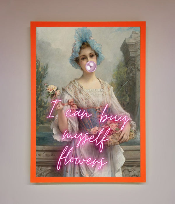 I Can Buy Myself Flowers Framed Print - Hi Society