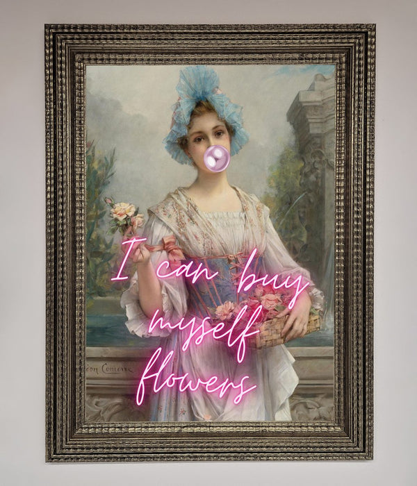 I Can Buy Myself Flowers Framed Print - Hi Society