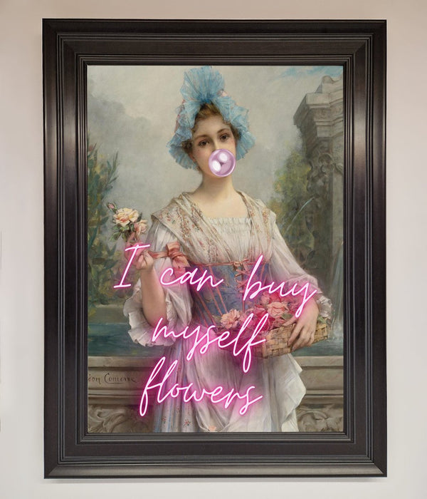 I Can Buy Myself Flowers Framed Print - Hi Society
