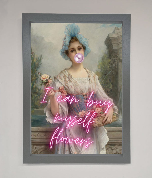 I Can Buy Myself Flowers Framed Print - Hi Society
