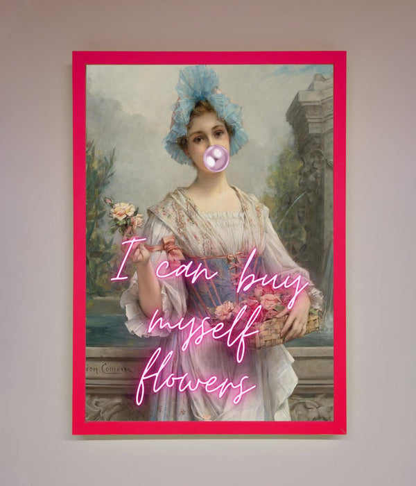 I Can Buy Myself Flowers Framed Print - Hi Society
