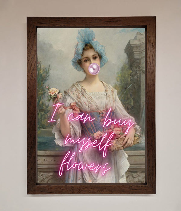 I Can Buy Myself Flowers Framed Print - Hi Society