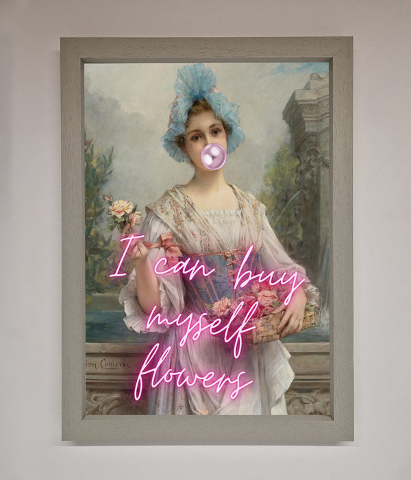 I Can Buy Myself Flowers Framed Print - Hi Society