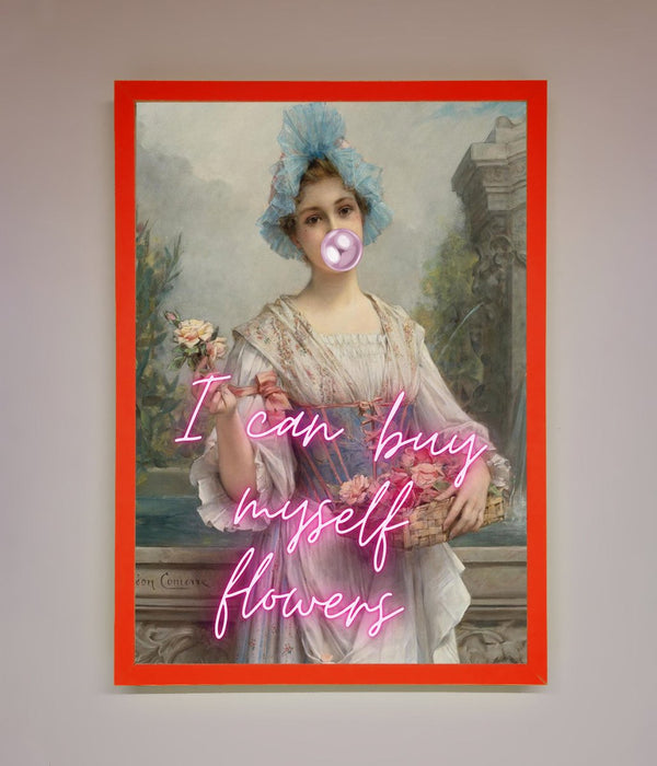 I Can Buy Myself Flowers Framed Print - Hi Society