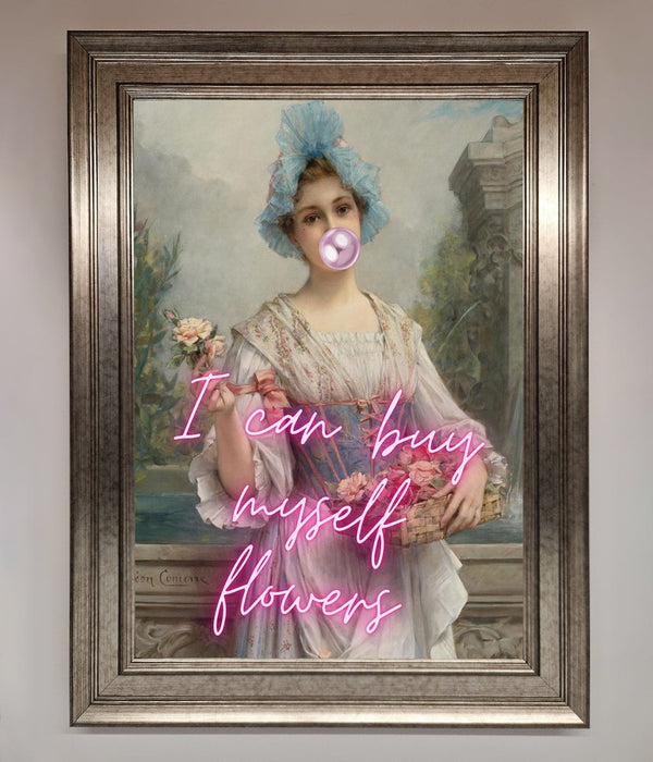 I Can Buy Myself Flowers Framed Print - Hi Society
