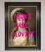 I Dont Care I Love It Framed Print - Hi Society