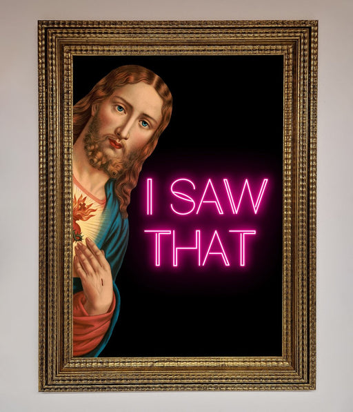 I Saw That Framed Print - Hi Society