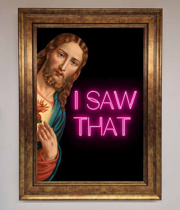 I Saw That Framed Print - Hi Society