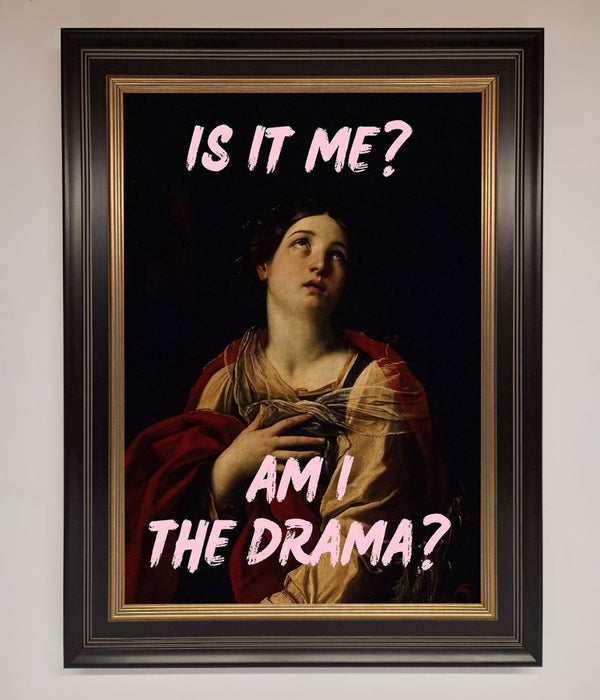 Is It Me Am I The Drama Framed Print - Hi Society