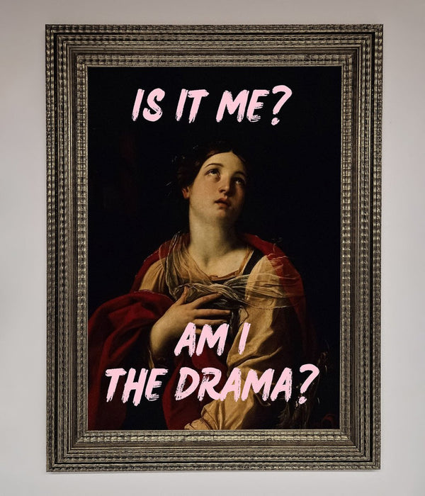 Is It Me Am I The Drama Framed Print - Hi Society