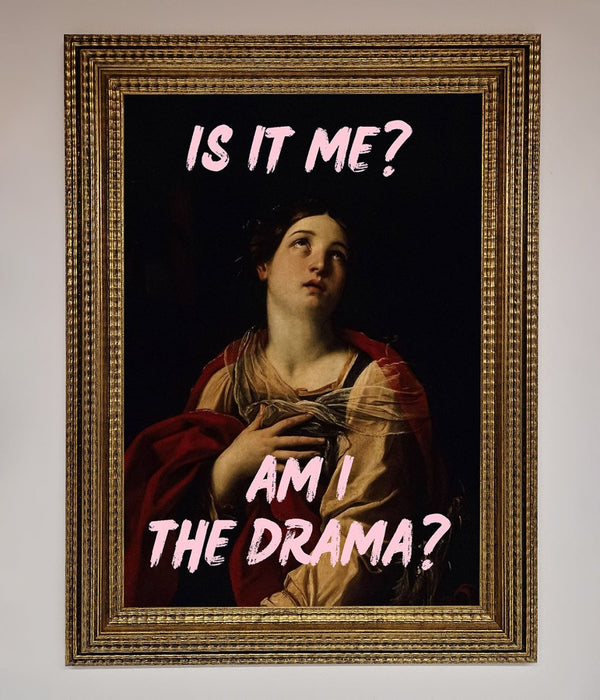 Is It Me Am I The Drama Framed Print - Hi Society