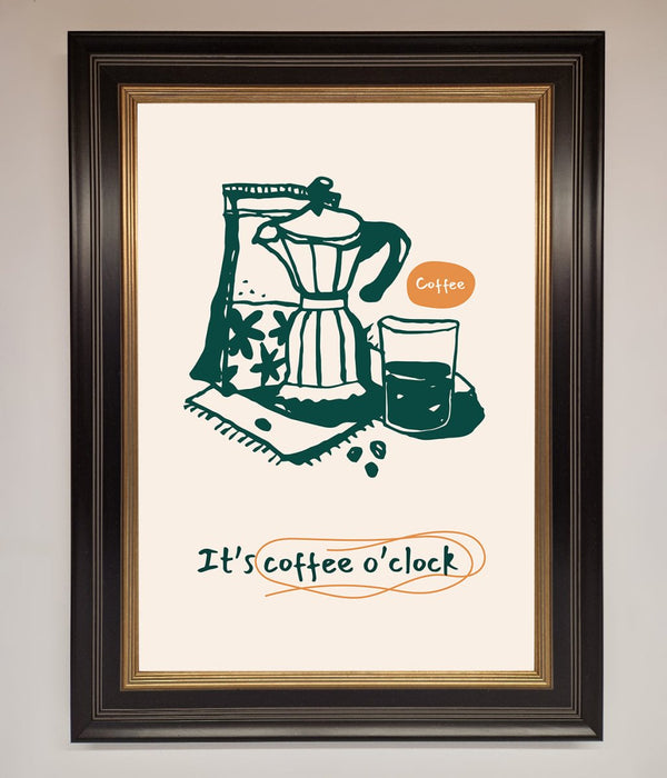 Its Coffee O Clock Framed Wall Art - Hi Society