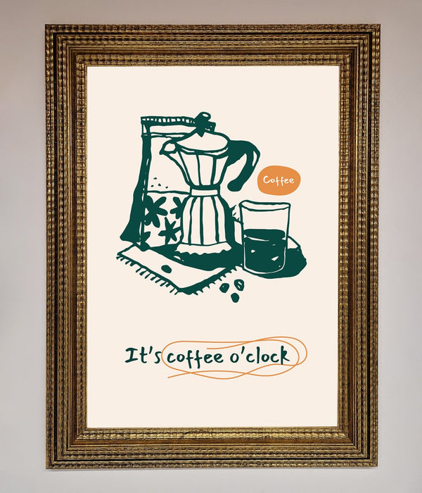 Its Coffee O Clock Framed Wall Art - Hi Society