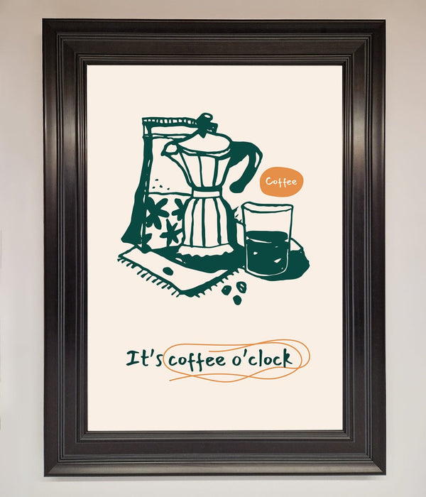 Its Coffee O Clock Framed Wall Art - Hi Society