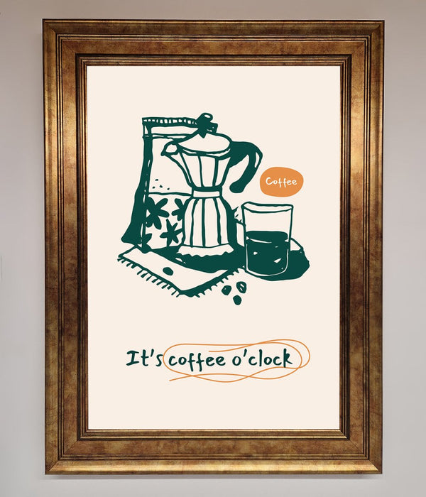 Its Coffee O Clock Framed Wall Art - Hi Society