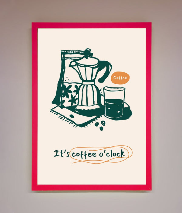 Its Coffee O Clock Framed Wall Art - Hi Society