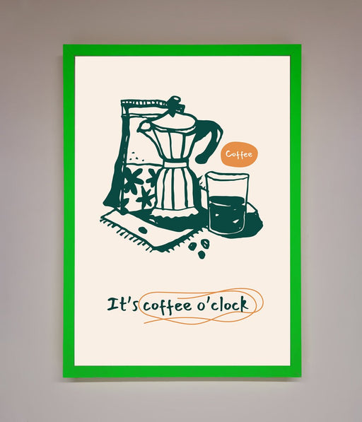 Its Coffee O Clock Framed Wall Art - Hi Society