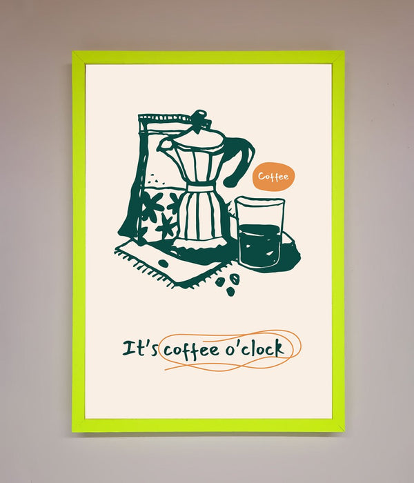 Its Coffee O Clock Framed Wall Art - Hi Society
