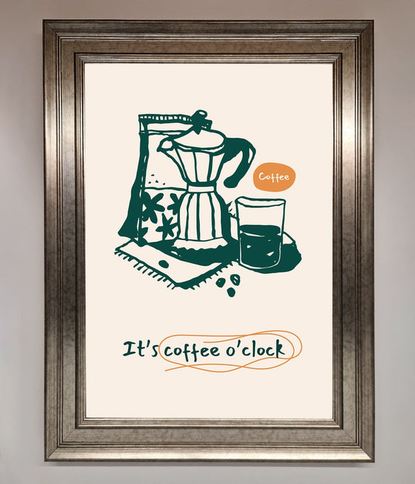 Its Coffee O Clock Framed Wall Art - Hi Society