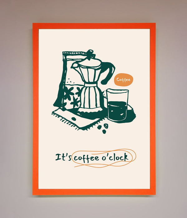 Its Coffee O Clock Framed Wall Art - Hi Society