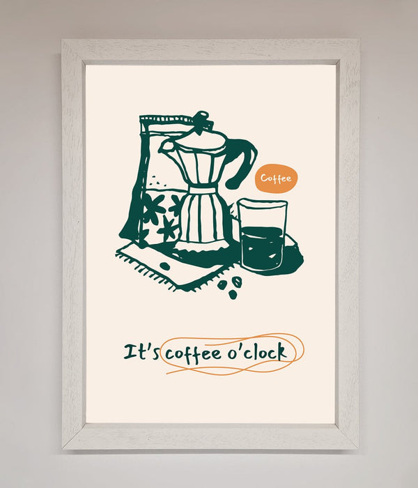 Its Coffee O Clock Framed Wall Art - Hi Society