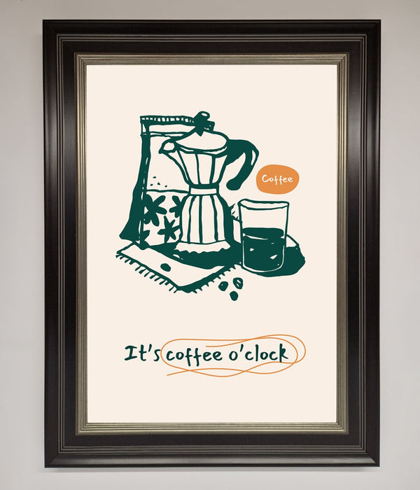 Its Coffee O Clock Framed Wall Art - Hi Society