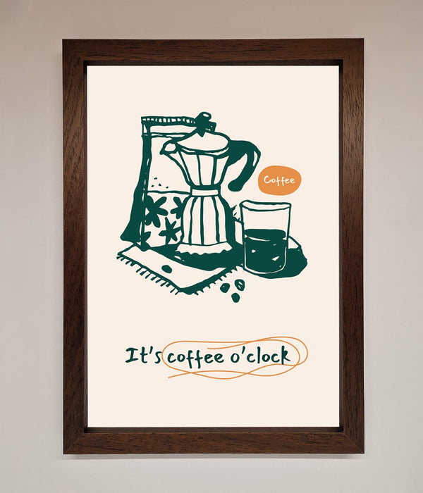 Its Coffee O Clock Framed Wall Art - Hi Society