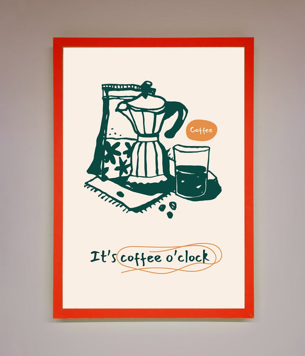Its Coffee O Clock Framed Wall Art - Hi Society