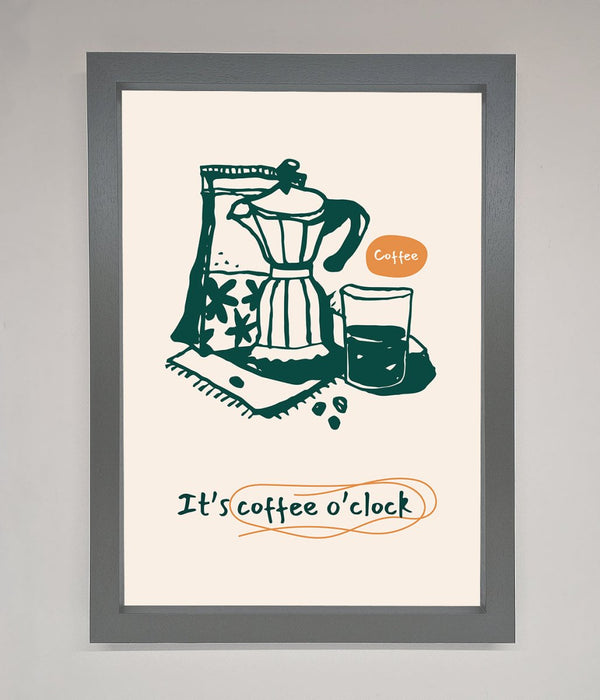 Its Coffee O Clock Framed Wall Art - Hi Society