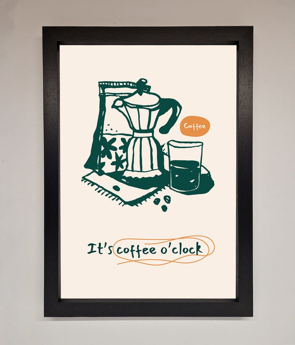 Its Coffee O Clock Framed Wall Art - Hi Society