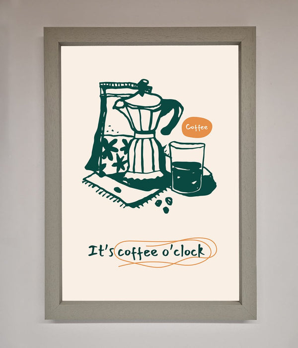 Its Coffee O Clock Framed Wall Art - Hi Society