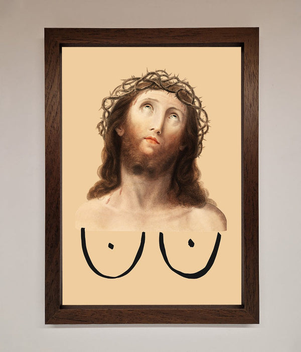 Jesus Breasts Framed Poster - Hi Society