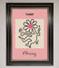 Keith Haring Flower Pink Framed Poster - Hi Society