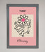 Keith Haring Flower Pink Framed Poster - Hi Society
