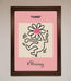 Keith Haring Flower Pink Framed Poster - Hi Society