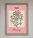 Keith Haring Flower Pink Framed Poster - Hi Society