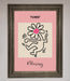 Keith Haring Flower Pink Framed Poster - Hi Society