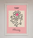 Keith Haring Flower Pink Framed Poster - Hi Society