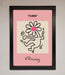 Keith Haring Flower Pink Framed Poster - Hi Society