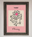 Keith Haring Flower Pink Framed Poster - Hi Society