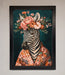 Kimono Zebra Flowers Framed Wall Art - Hi Society